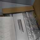 Somdot End Table with Charging Station,Narrow Side Table with 2 Fabric Drawers,Skinny Nightstand with Storage,Small Slim Bedside Table for Living Room,Sofa,Bedroom,Couch,White Leather