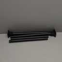 Black Shower Curtain Rod, Adjustable 32-68 Inch Tension Spring Curtain Rod No Drilling for Bathroom Kitchen, No Slip, No Rust