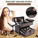 AROUS Rolling Makeup Train Case with Drawers Cosmetology Case on Wheels
