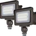 DAKASON 30W LED Flood Light Outdoor, Dusk-to-Dawn Photocell 180 Adjustable Knuckle, 3600LM 5000K Replaces 100W HPS/MH, IP65 Waterproof Outdoor Security Lighting Fixture ETL Listed, 2 Pack