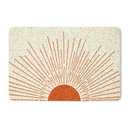 YeiHe Boho Door Mat - Mid Century Modern Terracotta Sun Front Entrance Mats, 17x30 Inches