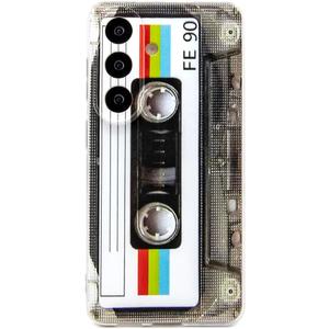 FAteamll Case for Galaxy S26 Shockproof Scratchproof with TPU Soft Bumper Retro Cassette Tape Case Compatible with Samsung Galaxy S26