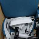 Sweetcrispy Office Computer Desk Chair, Ergonomic High-Back Mesh Rolling Work Swivel Chairs with Wheels, Comfortable Lumbar Support, Comfy Arms for Home, Bedroom, Study, Student, Blue