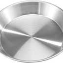 IMIKEYA 1pc Double Handle Serving Plate Stainless Steel Salad Dish Anti-scalding Party Food Plate 24cm Silver (33X24X3.5CM)