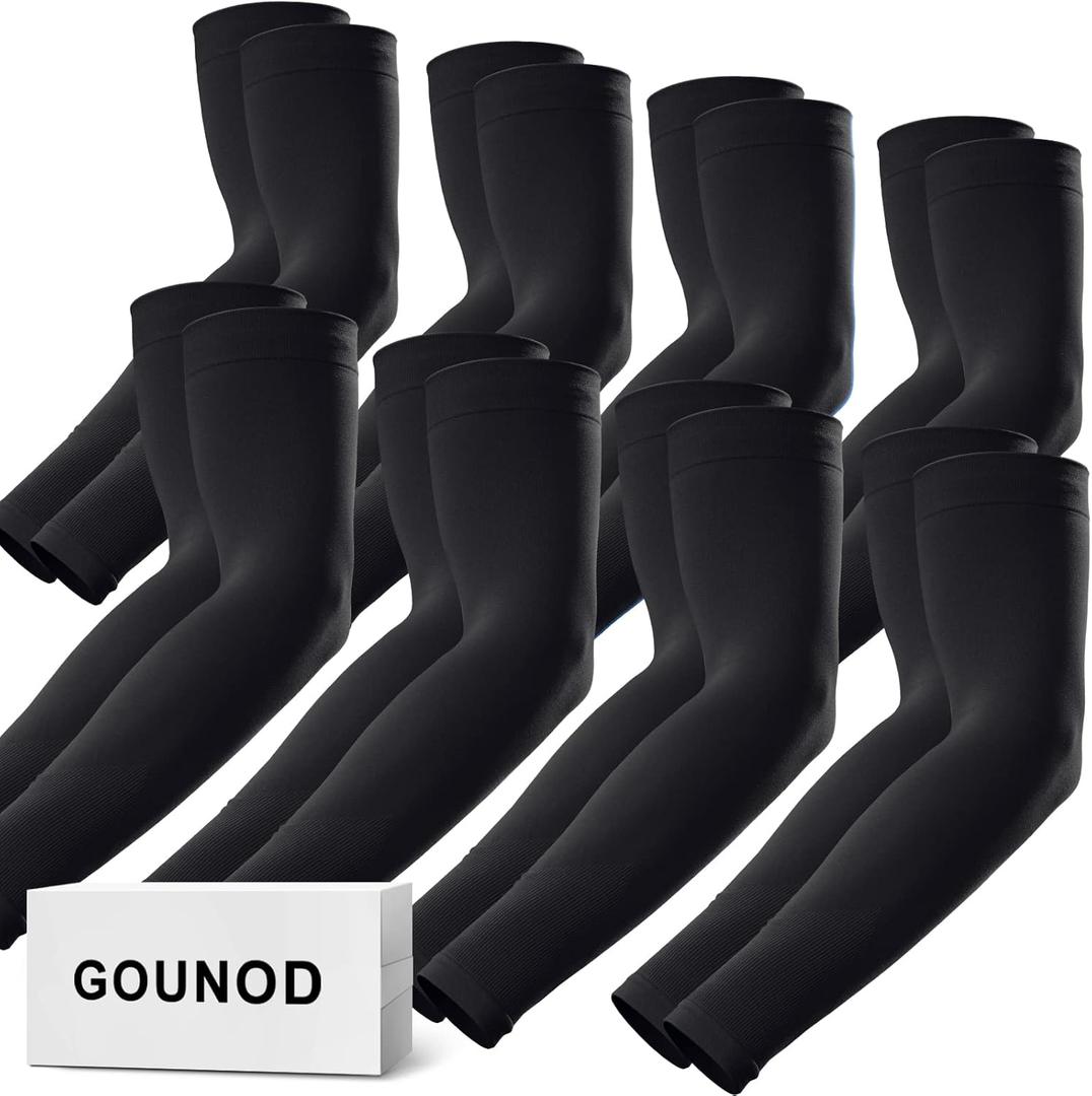 2 x GOUNOD Arm Sleeves for Men Women,Compression Sleeves to Cover Arms for Men Working,Sun Sleeves for Men UV Protection