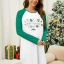 ASTANFY Women Christmas Shirt Dress Merry Christmas Long Sleeve Dress (White, XXL)