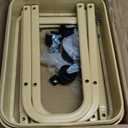 AGTEK Makeup Cart, Movable Rolling Organizer Cart,3 Tier Metal Utility Cart, Beige