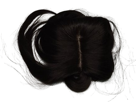 Women's Hair Topper, Dark Brown Side Bangs, Model:HT09-02