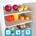 Beige Shelf Liners for Kitchen Cabinets Refrigerator Liners Waterproof & Oil-Proof Kitchen Cupboard Liner Drawer Mats EVA Material Non Adhesive Fridge Liner for Shelves 23.6 x 157.4 Inches