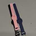 4 Pack Princess Cruise Medallion Holders for Kids and Adults, Silicone Wristbands for Carnival Ocean Medallion - 2 Sizes (S/M and M/L) in One Pack, Black and Dark Blue (M/L), Pink and White (S/M)