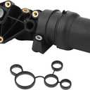 ZONFANT Engine Oil Filter Base Housing Assembly Compatible with Audi Volkswagen Vehicle TT Jetta Passat Beetle Golf Rabbit Replaces #07K115397B 07K115397A 07K115397D