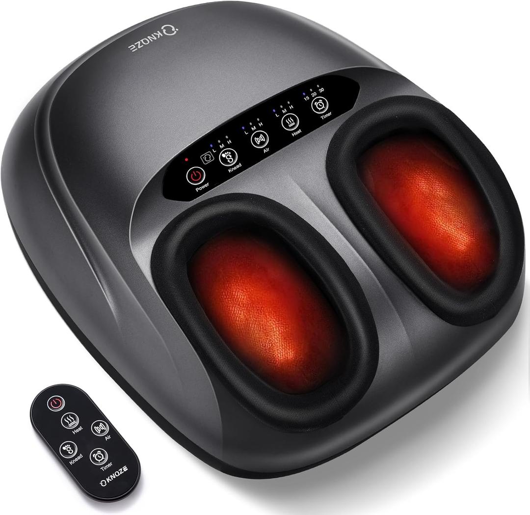 Shiatsu Foot Massager Machine with Heat & Remote, 2025 Upgraded Deep Kneading Feet Massager for Plantar Fasciitis & Neuropathy, 3 Heat Levels, Multi-Mode Massage, Auto-Off Timers, Gifts for Women Men (Gray) Shiatsu Foot Massager Machine with Heat & Remote, 2025 Upgraded Deep Kneading Feet Massager for Plantar Fasciitis & Neuropathy, 3 Heat Levels, Multi-Mode Massage, Auto-Off Timers, Gifts for Women Men (Gray)