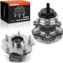 A-Premium 2 x Rear Wheel Bearing and Hub Assembly with ABS & 5-Lug Compatible with Toyota Highlander 2014-2020 & Lexus RX350 2010-2019, RX350L 2018-2019, RX450h 2010-2015, FWD Only