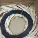 Fall Corn Husk & Wheat Wreath for Front Door 24 Inch, Farmhouse Style Rustic & Minimalist Autumn Wreath, Fall Harvest Decor for Home Porch Door Wall Indoor/Outdoor