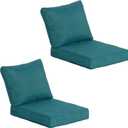 24"x27.5" Outdoor Deep Seat Patio Cushions Set of 2, Deep Seat Bottom Resilient Foam Filling Water-Resistant Stain-Resistant UV Resistant Weather Resistant with YKK Zippers, Malachite