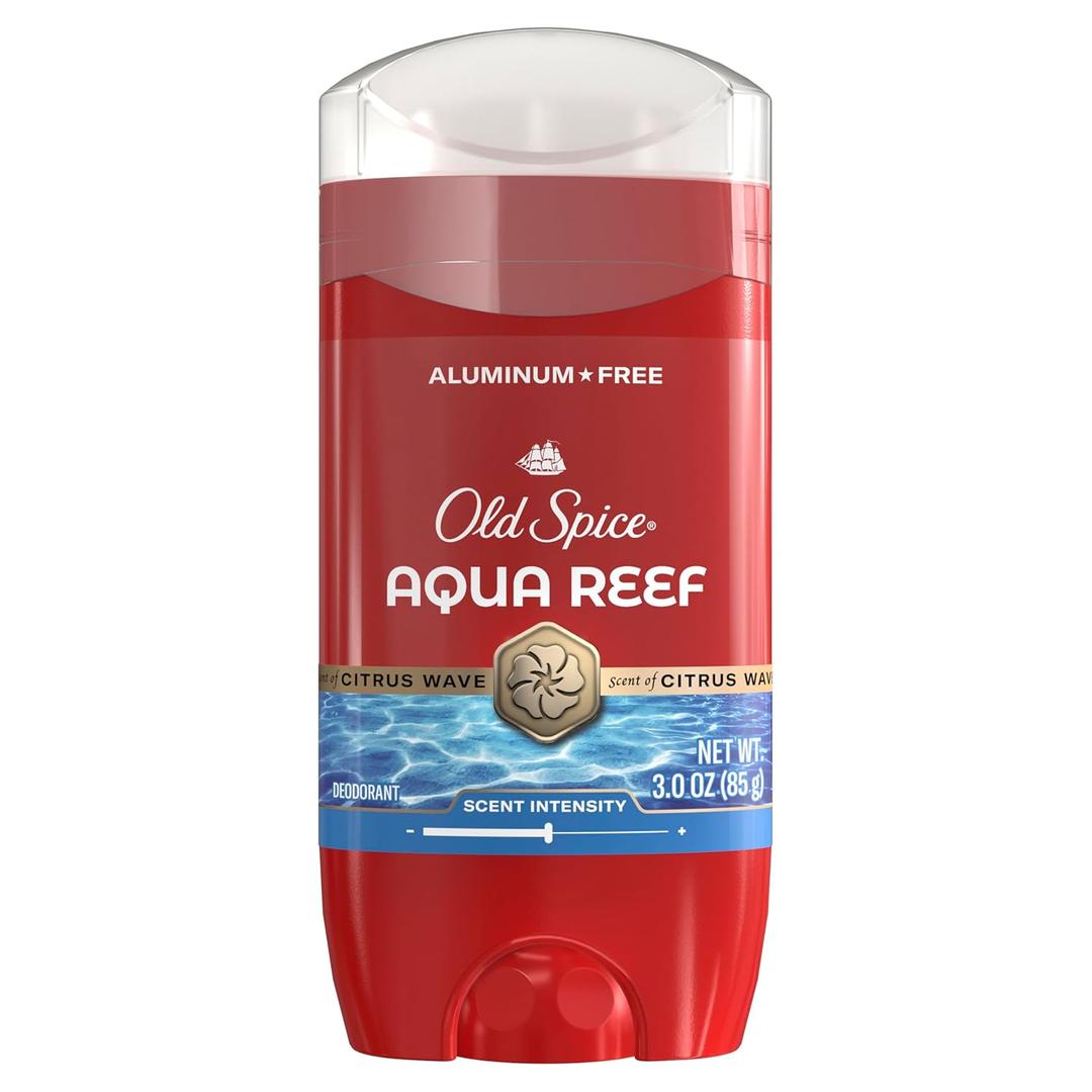 Old Spice Aluminum Free Deodorant for Men, 24/7 Odor Protection, 24/7 Freshness & Lasting Scent, Aqua Reef with Cypress Scent, 3.0 oz
