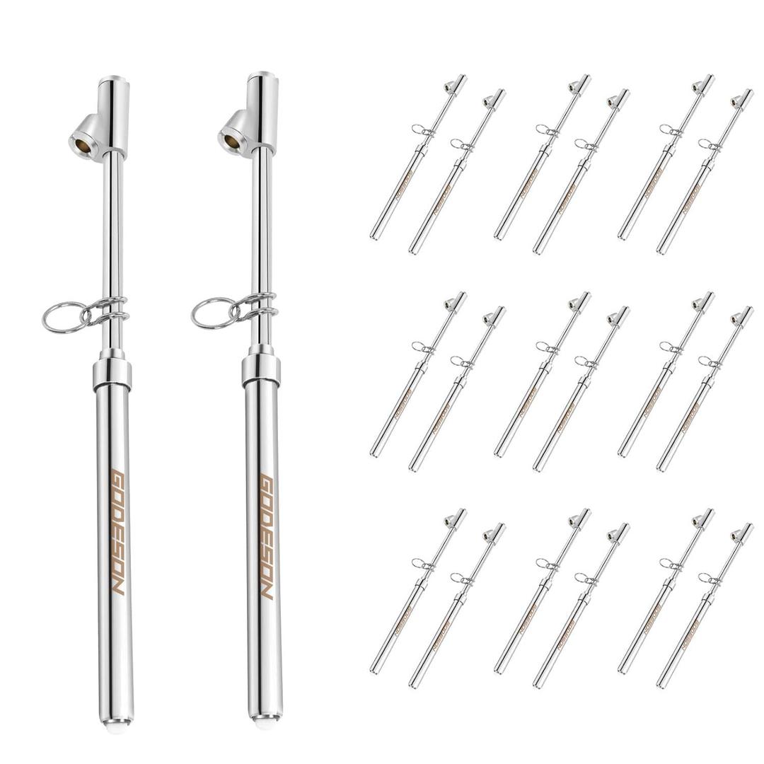 GODESON Dual Head Tire Pressure Gauge,Heavy Duty Pen Tire Gauge Range 10-150PSI; 1-10kg/cm2,Dual Head Truck Air Pressure Gauge (Pack of 20)