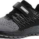 KUBUA Kids Sneakers for Boys Girls Running Tennis Shoes Lightweight Breathable Sport Athletic (Gray)