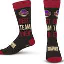 3 x For Bare Feet Best Team Ever Crew Sock NHL (Black)
