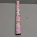 WRAPAHOLIC Reversible Gingerbread Christmas Wrapping Paper - Mini Roll - 17 Inch x 33 Feet - Pink Gingerbread House and Snowflake with Embossed for Christmas, Holiday, Party Celebration