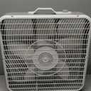 Simple Deluxe 20 Box Floor Fan, 3-Speed Cooling Fan with Aerodynamic Shaped Fan Blades, Convenient Carry Handle and Safety Grills, White