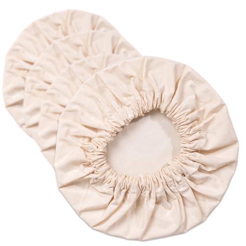 4- Pack Reusable Fabric Bowl Covers Stretchy Cloth Bowl Covers, 14-17 Inch 