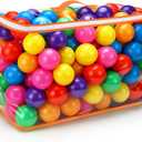 Vanland Ball Pit Balls for Baby and Toddler Phthalate Free BPA Free Crush Proof Plastic - Multicolored Pit Balls in Reusable Play Toys for Kids with Storage Bag