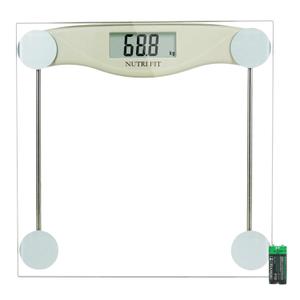 Bathroom Scale for Body Weight, NUTRI FIT Digital Weighing Scale Accurate Electric Weight Loss Watcher Scale, 330 lb Capacity, Step on Technology with AAA Batteries, Birthday Gifts (Gray Green)