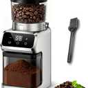 Coffee Grinder Electric, Emojoy Coffee Bean Grinder with 30 Grinding Settings, Burr Coffee Grinder for Home Use, Touchscreen and LED Control Panel, Stainless Steel Conical Burr Grinder