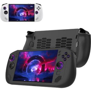 Protective Case for Lenovo Legion GO S, KONXISA Silicone Case, Durable Cover with Shock-Absorption and Anti-Scratch Design, Protective Covers for Console & Games Accessories, Black