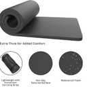 Foam Sleeping Pad for Camping - 1.25-Inch-Thick Waterproof Sleep Pad with Carry Straps for Cots, Tents, or Sleepovers by Wakeman Outdoors (Black)