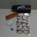 NOVIVON 6 Pack Reading Glasses with 6 Cases Blue Light Blocking Readers for Women & Men, Computer eye glasses, Cheaters, +2.50