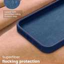 PuyaTeya Liquid Silicone Case for iPhone 12 with Magnetic Ring Stand, Upgraded Camera Lens Protection, Mil-Grade Drop Shockproof, Soft Anti-Scratch Microfiber Lining Silicone Case (Navy Blue)