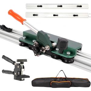 71" Manual Tile Cutter, Large Format Ceramic Tile Cutting Tool with Built-in Suction Cups & Tile Clamp, 3-Head Scoring Wheel System, for Up to 0.47-Inch Thick Tiles