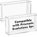 Cinnvoice 2 Packs Booster Box UPC Acrylic Cases, Acrylic Card Display Case for Collectibles, 14.4" x 3.4" x 6.9" Clear Uv-Protected Box with Magnetic Lid & Stackable Design-fit Spc Cards