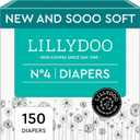 Baby Diapers - Size 4 (20-31 lbs), Monthly Supply (150 Count), Leak Protection, Skin-Friendly, Ultrasoft, Perfume- & Chlorine-Free, Hypoallergenic, dermatologically Tested, Oeko-TEX
