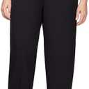 Alex Evenings Women's Slim Leg Dress Pant (Petite Regular, Black Plus Size, 2X