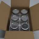 [6 Pack] 16 oz. Regular-Mouth Glass Mason Jars with Metal Airtight Lids and Bands for 1 Pint Canning, Preserving, & Meal Prep