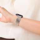 Seven-link Watch Band for Apple Watch Series 11, 10, 9, 8, 7, 6, 5, 4, 3, 2, 1 and SE 3/2/1 for Women, Dressy Stainless Steel Metal Band for Apple Watch 40mm 41mm 42mm 38mm 44mm 45mm 46mm for iWatch