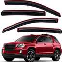Lightronic WV194167 in-Channel Side Window Visor Deflector Rain Guard, Dark Smoke, 4-Pieces Set, Fits 2010-2017 GMC Terrain