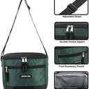 6 Can Cooler Bags Insulated Soft Cooler Lunch Bag for Men, Waterproof Leak Proof Cooler Bags Insulated (Black on Green)