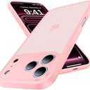 Shiiuou for iPhone 17 Pro Max Case, [Ribbed Non-Slip Sides] [Military-Grade Drop Protection] [Full Camera Protection] Anti-Yellow Soft-Touch Shockproof Slim Phone Case for iPhone 17 Pro Max, Pink