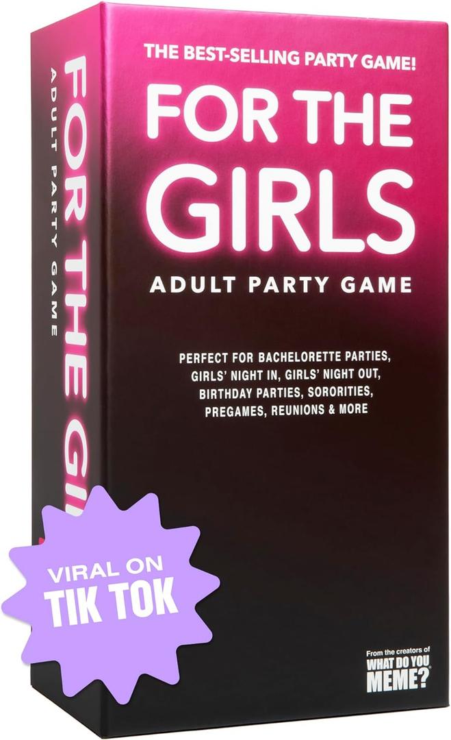 For The Girls Card Game By Relatable, The Viral Ladies Night Adult Party Game, Great For Girls Weekends, Includes A Die, & 400 Cards Across 5 Categories, Great Holiday Gift, Ideal For Friendsgiving