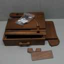 TESLYAR Wood Phone Docking Station with Drawer - Nightstand Organizer - Desk Organizer for Husband - Birthday Gifts for Men, Dad, Anniversary Idea, Key Holder Stand Watch & Accessories (Bourbon Brown)