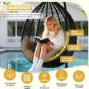 DANGHOOGY Egg Chair Cushion, Waterproof Outdoor Egg Replacement Cushions, Patio Chair Cushions for Outdoor Funiture, Thickened Hanging Chair Cushion, 35x47x7 Inches (Brown), Patio Furniture Cushion