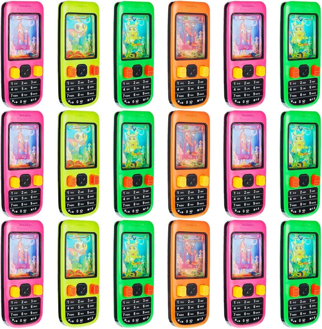 Gejoy 10 Pcs Handheld Water Ring Games Kids Party Favors Cellphone Water Ring Toss Game Goodie Bags Stuffers Party Favors for Kids Teenager Birthday Contest Prize (Cute)