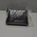 NIMYAU Square Plant Saucer 10 Inch 2 Pack 6 8 10 12 14 16 18 20 Inch, Plant Trays for Pots Heavy Duty Plastic Plant Saucers for Indoors Outdoors, Flower Pot No Holes Plant Drip Trays (Black)