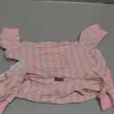 Dog Striped Recovery Suit, Puppy After Surgery Onesie for Female Male Dogs, Dogs Cats Long Sleeve Pajamas Bodysuit, Surgery Abdominal Wound Bandages Clothes, Dog Pant for Shedding Skin Disease, Light Pink, Large