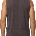 Men's Cotton Blend Workout Muscle Tank Top (Brown, XL)