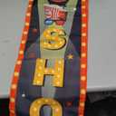 Movie Night Porch Sign Banner Red Neon Movie Theme Party Hanging Banner for Home Film Backdrop Movie Theater Welcome Now Showing Sign Door Couplet Decorations Supplies